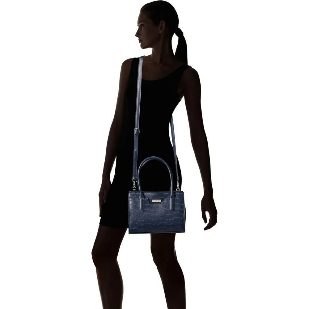 Women's Navy Sandy Jr Top Handel Satchel with Removable Crossbody Strap